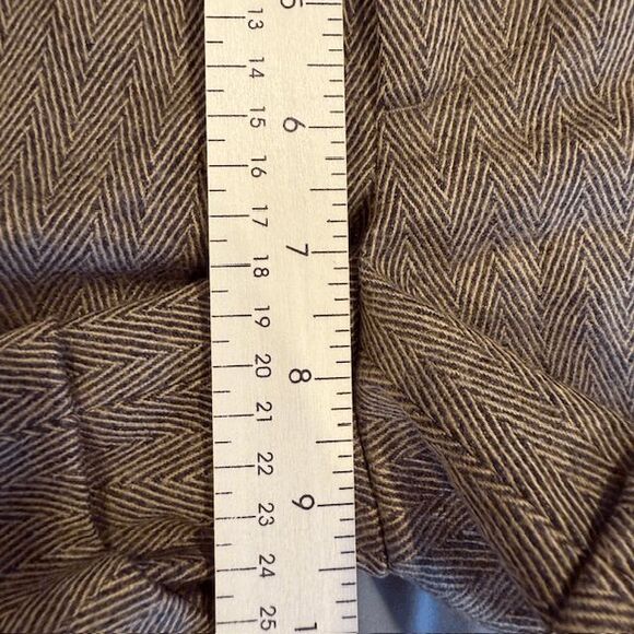 Alice + Olivia for Scoop Collab Brown Wool Trouser Shorts Herringbone Size 2 - Picture 7 of 9